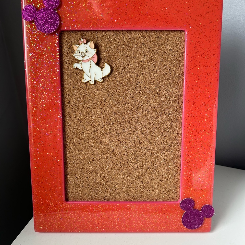 Pink Glitter Cork Board for Disney Pins